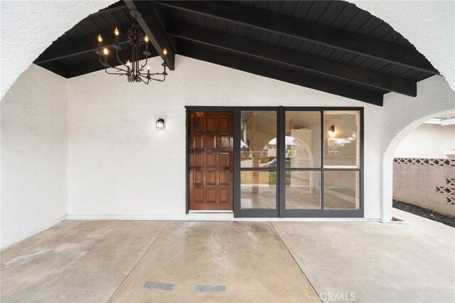 12340 Dune St, Norwalk, CA 90650 - property entrance with stucco siding and a patio area