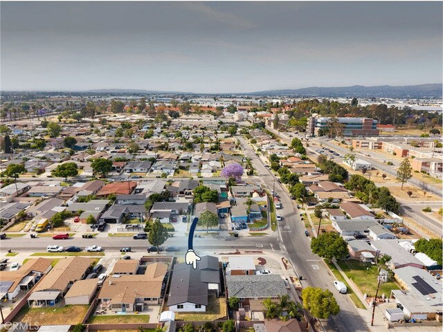 12340 Dune St, Norwalk, CA 90650 - aerial view of property and surrounding area with nearby suburban area and mountains