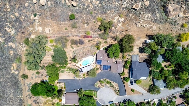 4899 Glenwood Dr, Riverside, CA 92501 - aerial overview of property's location featuring a pool area