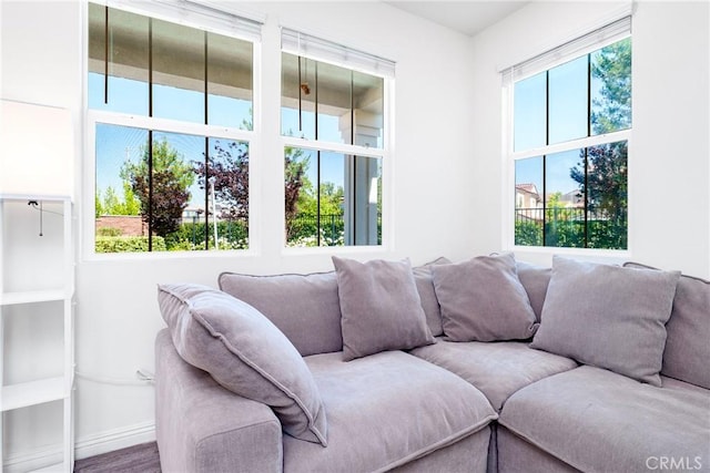 8675 Bay Laurel St, Chino, CA 91708 - living area featuring baseboards and wood finished floors