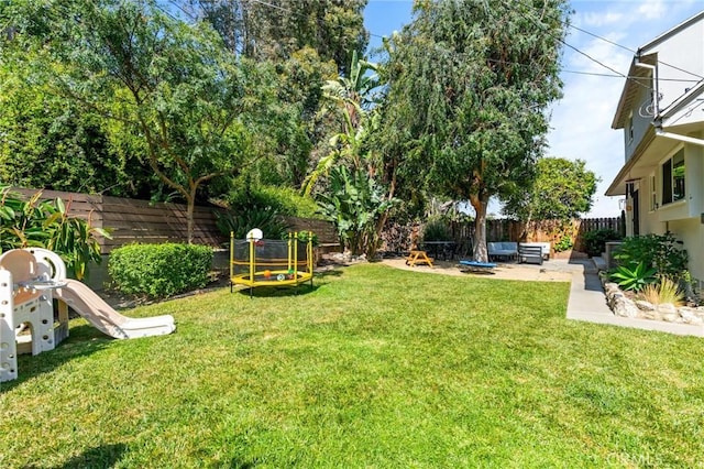 4501 Don Miguel Dr, Los Angeles, CA 90008 - view of yard featuring an outdoor hangout area and a patio area