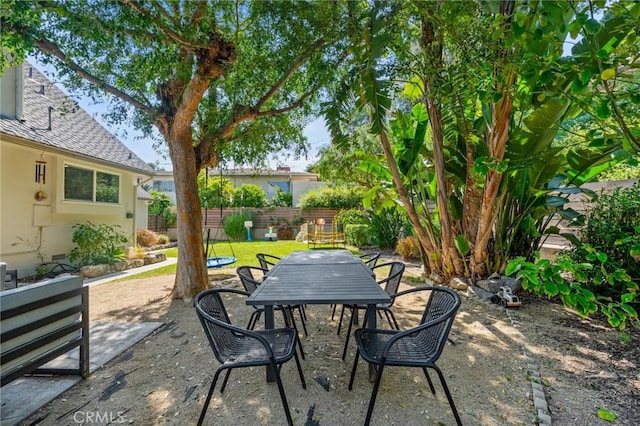 4501 Don Miguel Dr, Los Angeles, CA 90008 - view of patio / terrace featuring outdoor dining space