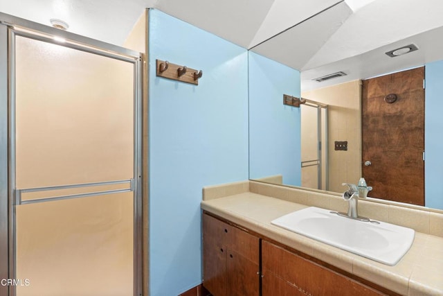 2740 Auburn St, Los Angeles, CA 90039 - full bathroom with vanity and a stall shower