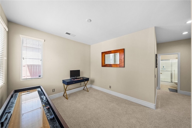 34032 Temecula Creek Rd, Temecula, CA 92592 - unfurnished bedroom featuring carpet flooring, recessed lighting, and a desk