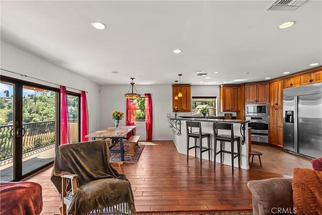 633 Sunnyhill Dr, Los Angeles, CA 90065 - living area with recessed lighting and hardwood / wood-style flooring