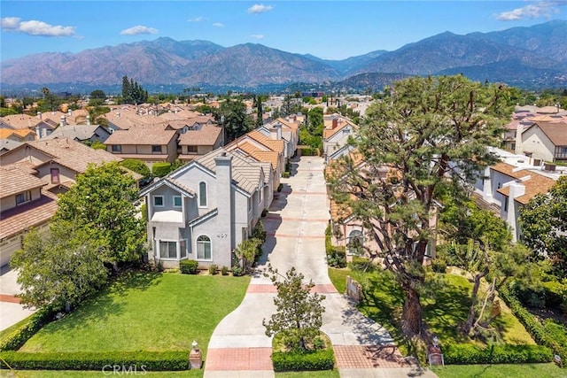 407 E Duarte Rd Unit D, Arcadia, CA 91006 - aerial view of residential area featuring mountains