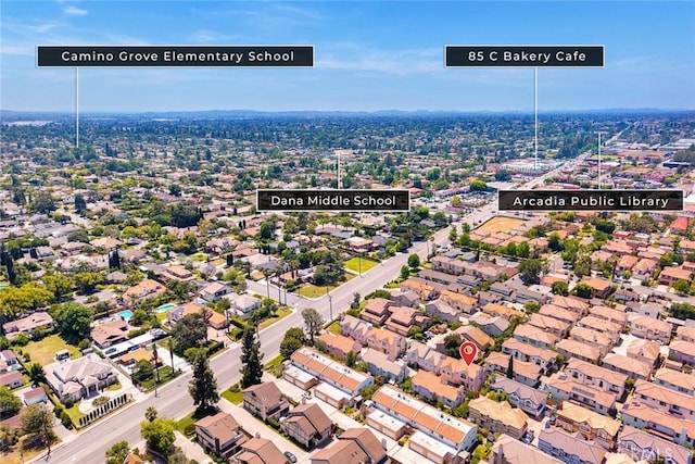 407 E Duarte Rd Unit D, Arcadia, CA 91006 - bird's eye view