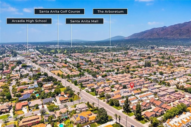 407 E Duarte Rd Unit D, Arcadia, CA 91006 - drone / aerial view of a mountainous background