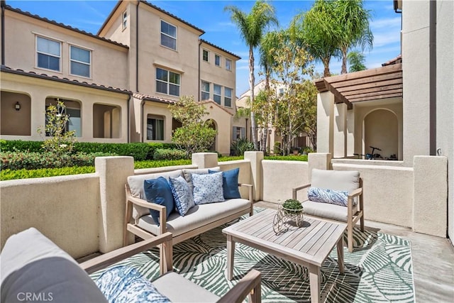 166 Borrego, Irvine, CA 92618 - view of patio featuring outdoor lounge area