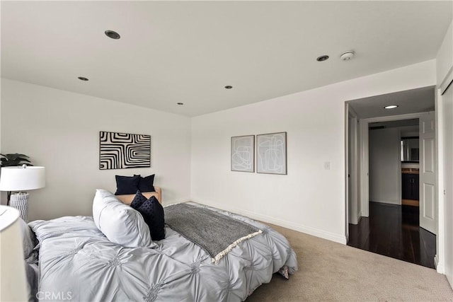1436 257th St Unit 303, Harbor City, CA 90710 - carpeted bedroom with recessed lighting and baseboards