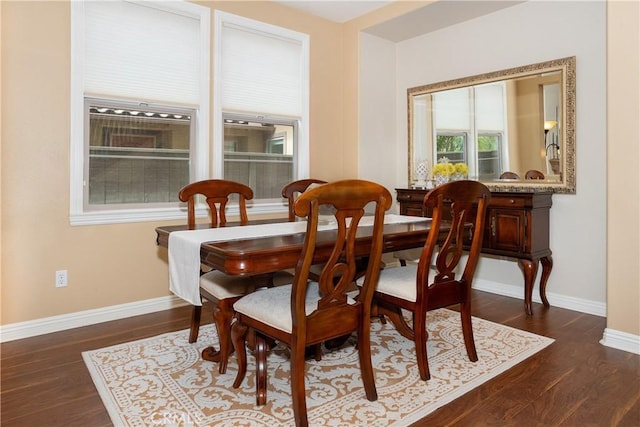 15530 New Park Ter, San Diego, CA 92127 - dining room featuring dark wood-style flooring and baseboards