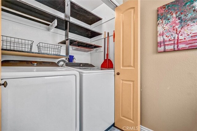 5927 E Creekside Ave Unit 18, Orange, CA 92869 - laundry room featuring washer and clothes dryer and a textured wall