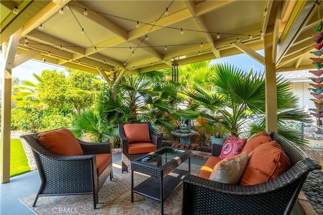 26190 Ridgemoor Rd, Menifee, CA 92586 - view of patio / terrace with an outdoor hangout area