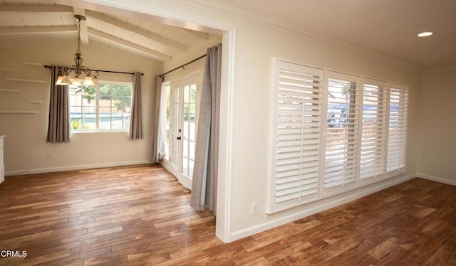 1207 S L St, Oxnard, CA 93033 - entrance foyer with wood finished floors, a chandelier, recessed lighting, and crown molding