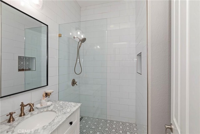 8851 Soothing Ct, Corona, CA 92883 - bathroom with a walk in shower and vanity