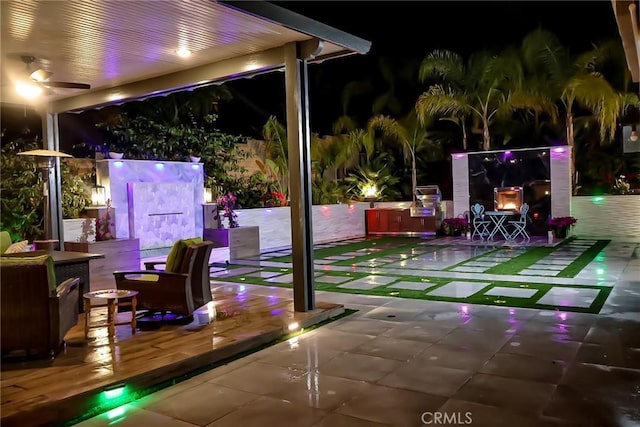 8851 Soothing Ct, Corona, CA 92883 - patio at night with a patio area