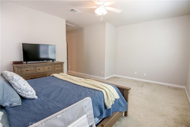 24649 Round Meadow Dr, Menifee, CA 92584 - carpeted bedroom with baseboards and ceiling fan