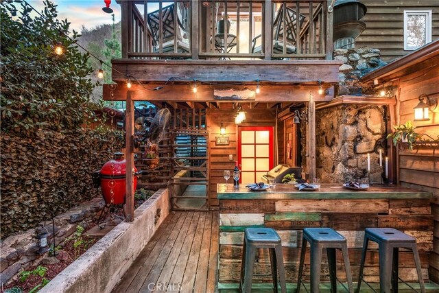 31342 Silverado Canyon Rd, Silverado Canyon, CA 92676 - wooden deck featuring area for grilling