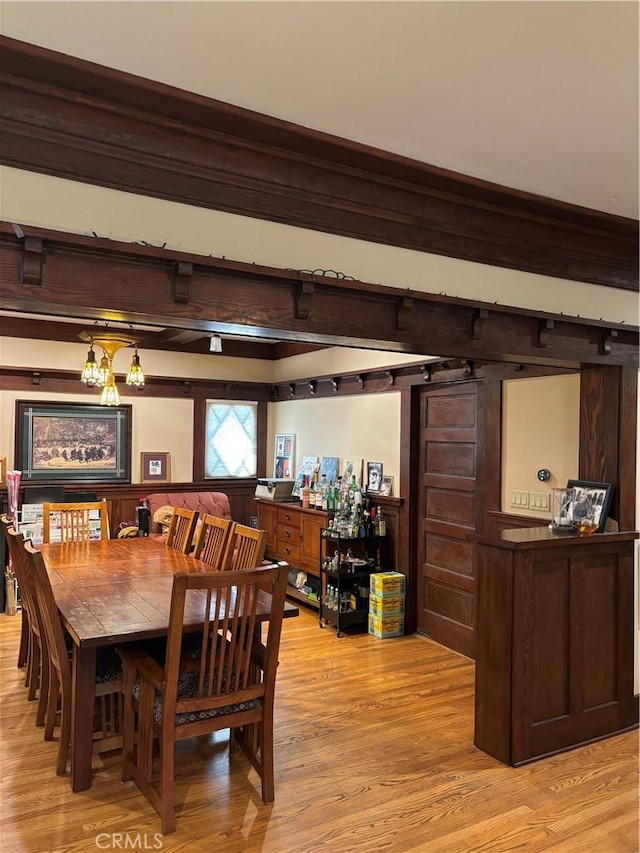163 S Kingsley, Los Angeles, CA 90004 - dining room featuring light wood finished floors
