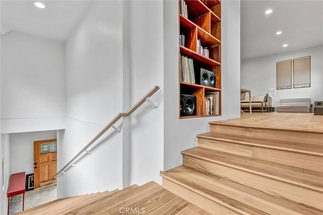 163 S Kingsley, Los Angeles, CA 90004 - staircase with recessed lighting
