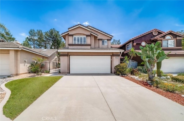 11015 Charleston St, Rancho Cucamonga, CA 91701 - traditional-style house with a garage, driveway, stucco siding, and a tile roof