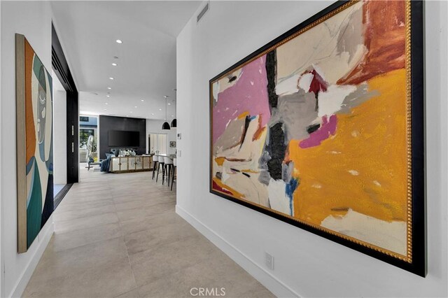 25057 Lewis And Clark Rd, Hidden Hills, CA 91302 - corridor featuring recessed lighting and baseboards