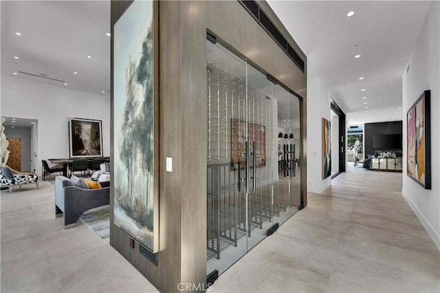 25057 Lewis And Clark Rd, Hidden Hills, CA 91302 - corridor with recessed lighting and baseboards