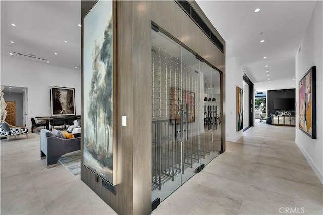25057 Lewis And Clark Rd, Hidden Hills, CA 91302 - hallway featuring recessed lighting and baseboards