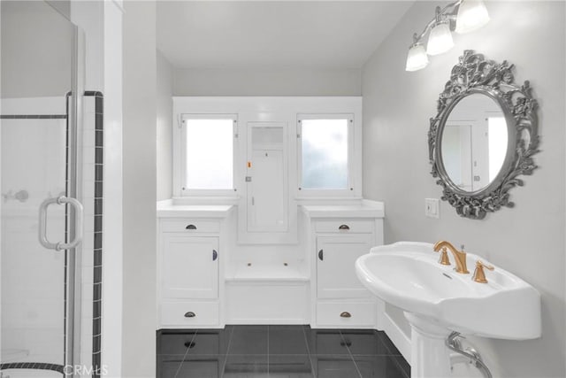 310 Hermosa, Long Beach, CA 90802 - bathroom featuring a shower stall and tile patterned floors
