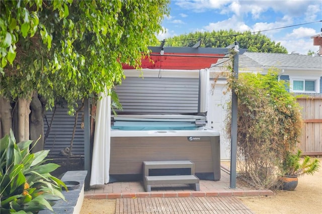 310 Hermosa, Long Beach, CA 90802 - view of patio / terrace featuring a hot tub