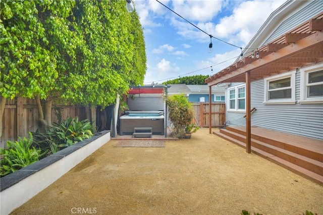 310 Hermosa, Long Beach, CA 90802 - fenced backyard with a hot tub and a patio
