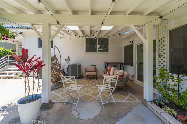17392 Almelo Ln, Huntington Beach, CA 92649 - view of patio / terrace with central air condition unit