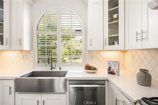 10108 Marchant Ave, Tustin, CA 92782 - kitchen with dishwasher, a sink, light countertops, and plenty of natural light
