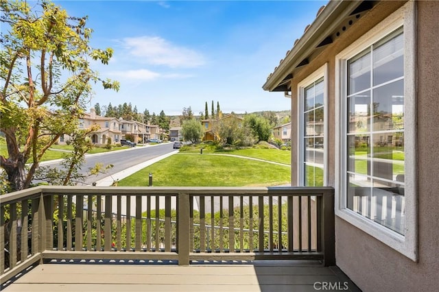 10108 Marchant Ave, Tustin, CA 92782 - wooden deck featuring a residential view and a yard