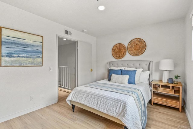 5377 Lake Murray Blvd, La Mesa, CA 91942 - bedroom with light wood-style flooring, baseboards, and recessed lighting