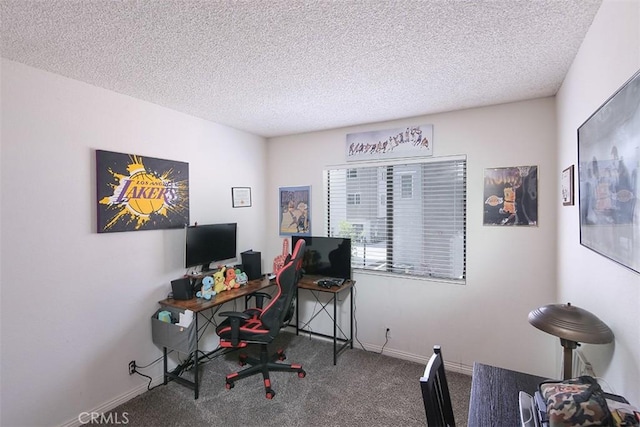 821 S Cerritos Ave Unit 17, Azusa, CA 91702 - carpeted home office featuring a textured ceiling and baseboards