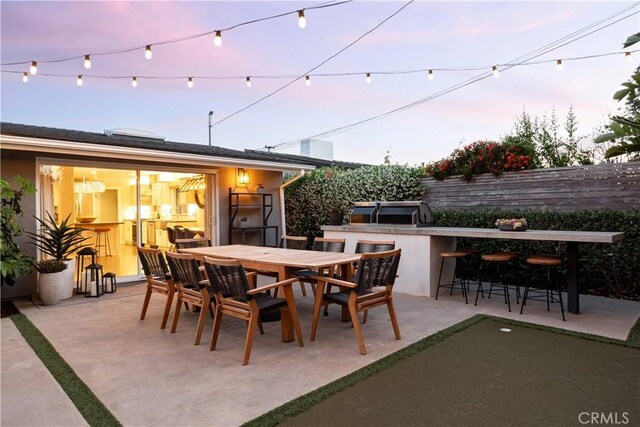 292 Bowling Green Dr, Costa Mesa, CA 92626 - view of patio featuring an outdoor bar and exterior kitchen