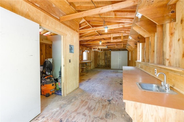 9091 Mountain View Dr, Forest Falls, CA 92339 - kitchen with a sink and light wood-style flooring