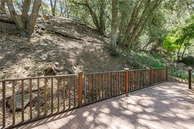 9091 Mountain View Dr, Forest Falls, CA 92339 - view of wooden terrace