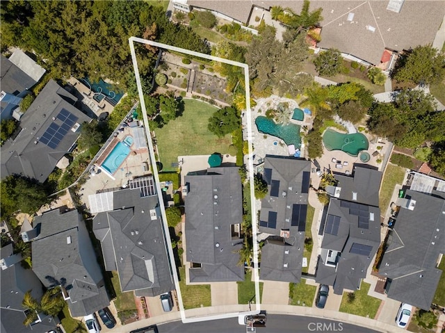 11 Jasmine Creek Ln, Laguna Hills, CA 92653 - view of property location featuring a pool area, property parcel outlined, and nearby suburban area