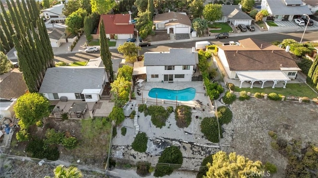 18534 Dylan St, Porter Ranch, CA 91326 - aerial perspective of suburban area with a pool area