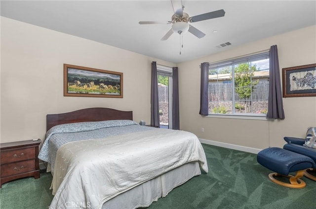 8640 Erika Ct, Atascadero, CA 93422 - carpeted bedroom featuring baseboards and a ceiling fan