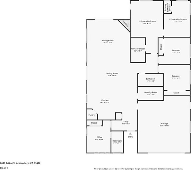 8640 Erika Ct, Atascadero, CA 93422 - home floor plan