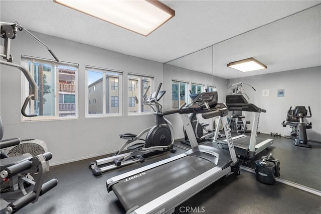1222 N Olive Dr Unit 409, West Hollywood, CA 90069 - workout area featuring healthy amount of natural light