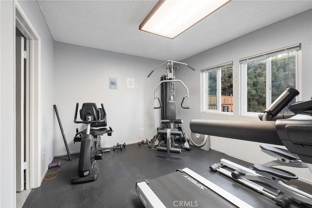 1222 N Olive Dr Unit 409, West Hollywood, CA 90069 - workout room with a textured ceiling