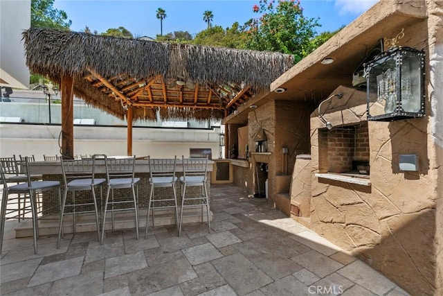 2223 Flintridge Dr, Glendale, CA 91206 - view of patio featuring exterior bar and a gazebo