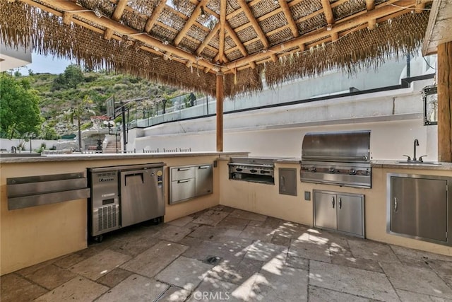 2223 Flintridge Dr, Glendale, CA 91206 - view of patio / terrace featuring a sink and a gazebo