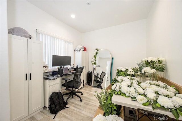 2233 Martin Unit 411, Irvine, CA 92612 - home office featuring recessed lighting and light wood finished floors