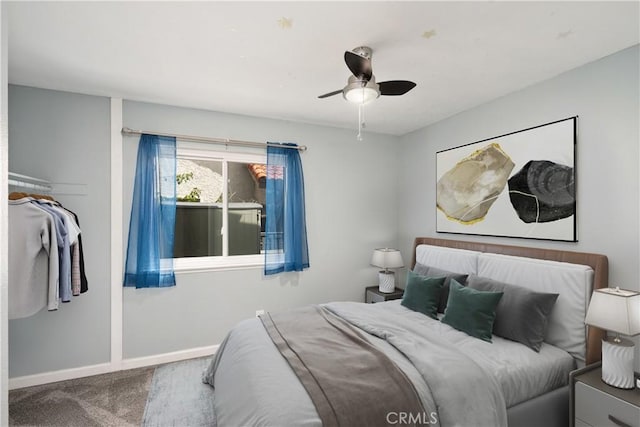 27747 Wakefield Rd, Castaic, CA 91384 - bedroom featuring carpet flooring, baseboards, and ceiling fan