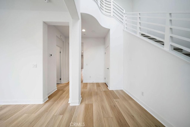 35806 Mccarthy St, Palm Desert, CA 92211 - foyer entrance featuring light wood-style flooring, baseboards, and recessed lighting